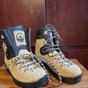 La Sportiva Tan and Black Mountaineering Boots